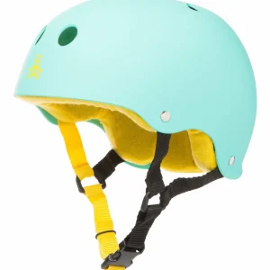 Triple 8 Sweatsaver w/ Liner Skateboard Helmet + Saver Series High Impact Adult Skateboard Pad Set