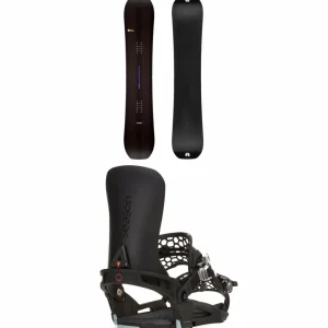 United Shapes Object Snowboard + Season Universal Snowboard Bindings 2025