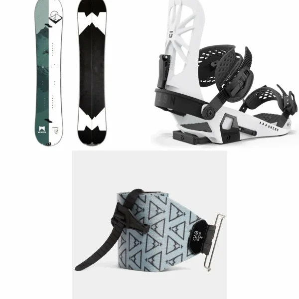 Weston Switchback Splitboard + Union Explorer Splitboard Bindings + evo x Pomoca Pro Glide Splitboard Skins 2024