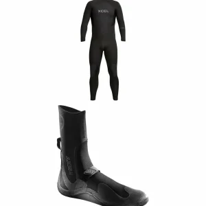 XCEL 4/3 Axis Back Zip Wetsuit + 3mm Axis Round Toe Wetsuit Boots